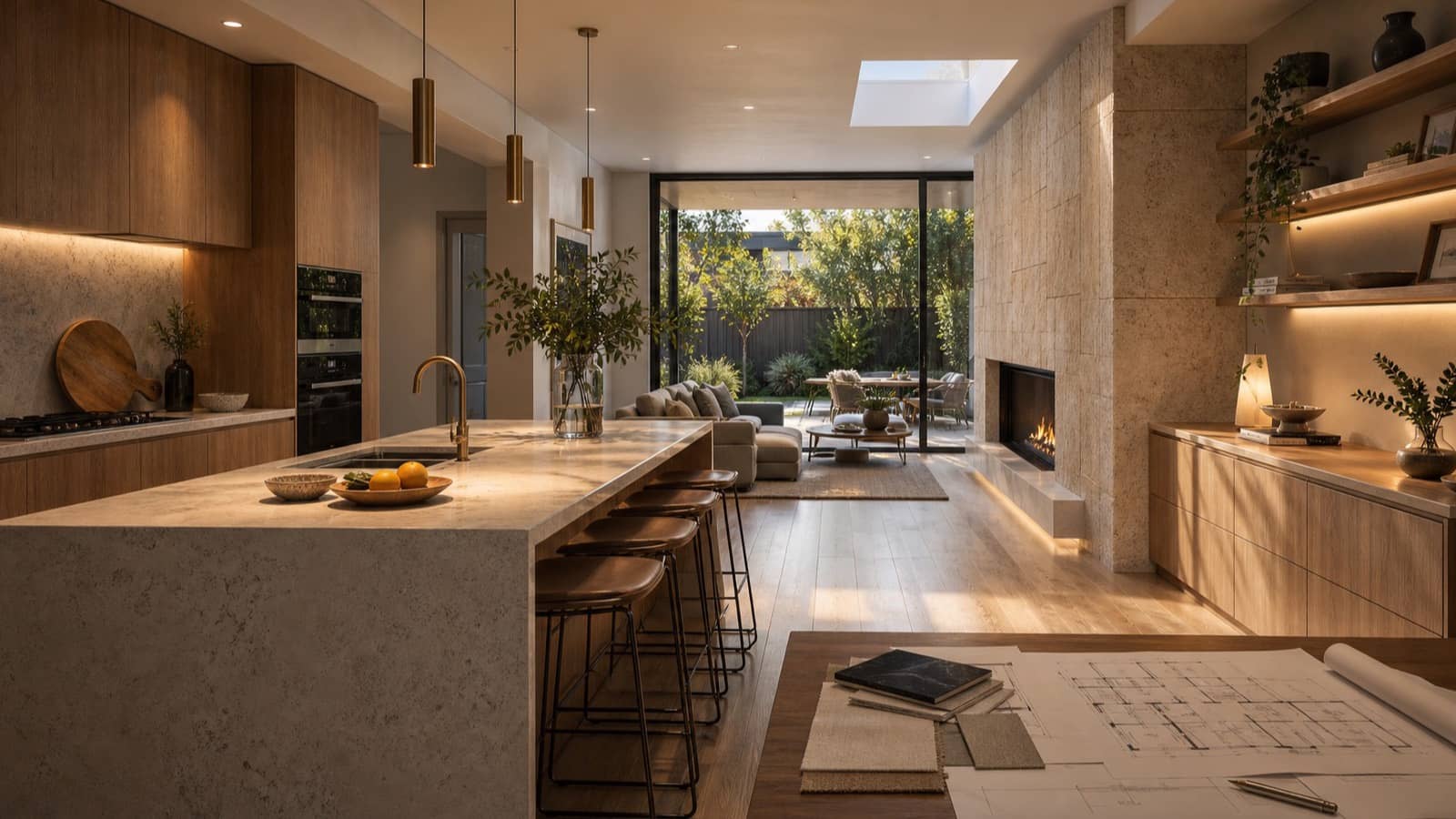 Bright finished interior walkthrough scene