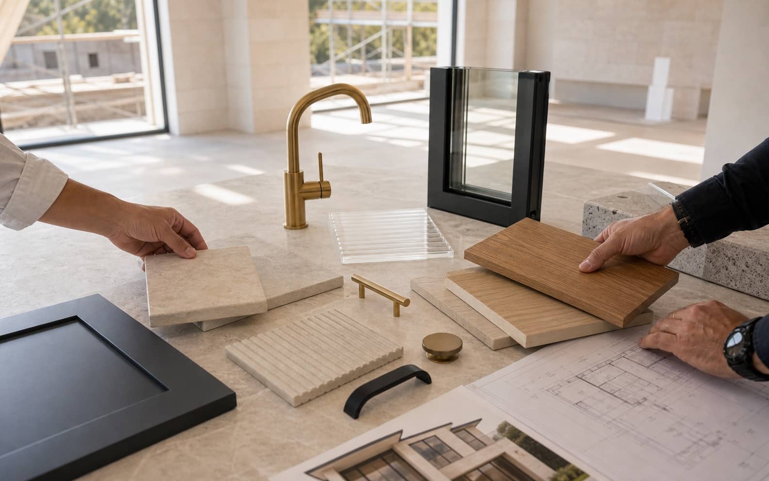 Premium home material selections and architectural finish detail